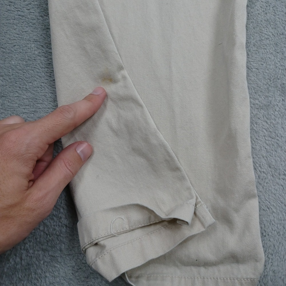 Vintage Abercrombie Fitch Pants Womens 14 Beige Wide Leg Y2K Pockets Preppy - Picture 7 of 10